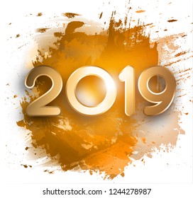 Abstract vector background. Colorful  watercolor stain image for screen, background. 2019