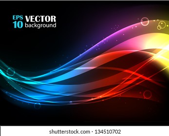 Fondo vector abstracto con onda colorida