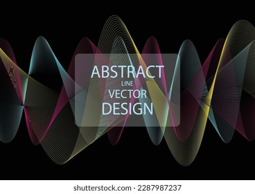 Abstract vector background, Abstract vector colorful wave lines, abstract line vector design.