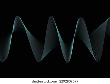 Resumen de fondo vectorial, Resumen de líneas de onda coloridas vectoriales, diseño de vector de línea abstracta.