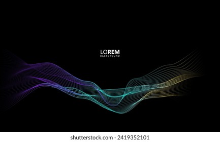 Resumen del fondo vectorial. Elemento de diseño de ondas coloridas para folleto, sitio web, volante.