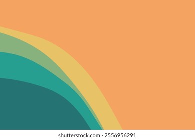 Abstract vector background of colorful wavy lines. EPS10