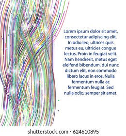 abstract vector background with colors lines for place for your text