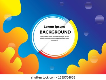 Abstract vector background. Composition with fluid and geometric shape and place for text or message.