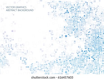 Abstract vector background. Composition of lines and solid color round dots.