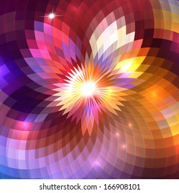 Abstract vector background with concentric circles or spirals for your design