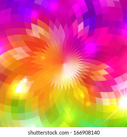 Abstract vector background with concentric circles or spirals for your design