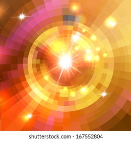 Abstract vector background with concentric circles or spirals for your design