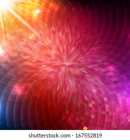 Abstract vector background with concentric circles or spirals for your design