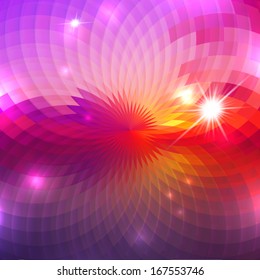 Abstract vector background with concentric circles or spirals for your design