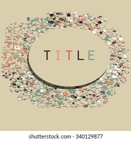 Abstract vector background with confetti for book covers, brochures, leaflets with place for your text