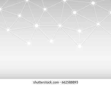 Abstract vector background with connected lines and dots