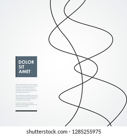 Abstract vector background with connected smooth lines.