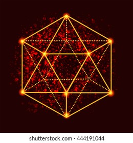 abstract vector background with consecrated symbols of sacred geometry