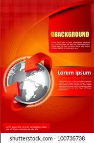 Abstract vector background with continents for brochures