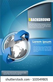 Abstract vector background with continents for brochures