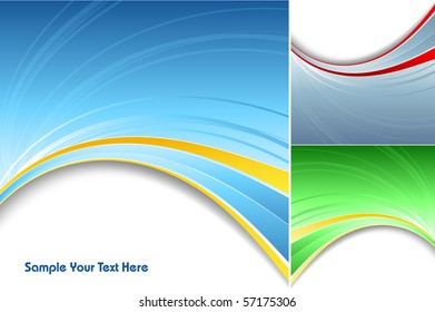 abstract vector background with copy space in three colors