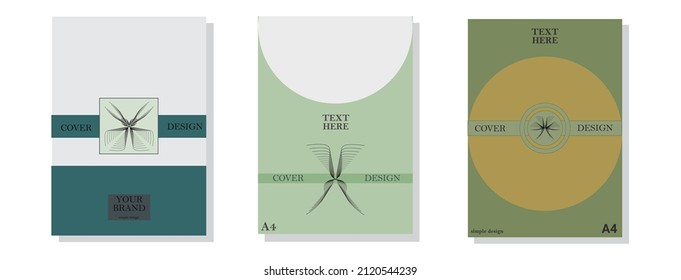 abstract vector background cover. A4 paper brochure template collection. book cover or front page brochure design