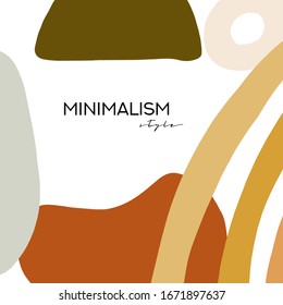 Abstract vector background with creative artistic naive style, various lines, minimalist elements pastel colors and geometric doodle shapes for your design, presentation, package, poster, decoration.