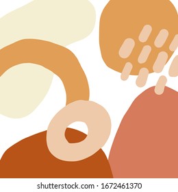 Abstract vector background with creative artistic naive style, various lines, minimalist elements pastel colors and geometric doodle shapes for your design, presentation, package, poster, decoration.