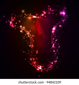 Abstract vector background. Creative dynamic element, shiny space illustration eps10