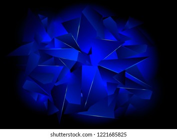 Abstract vector background. Crystals with illumination.