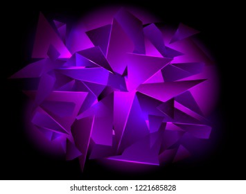Abstract vector background. Crystals with illumination.