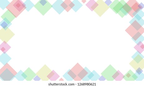 Abstract vector background with cube shapes like a frame