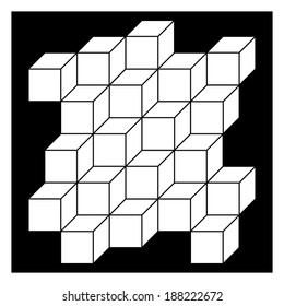 Abstract vector background with cubes