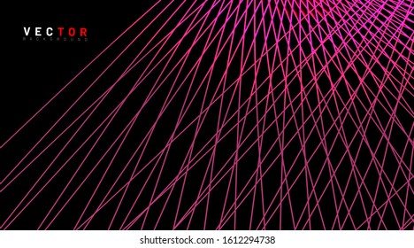 abstract vector background. curved lines on a black background. design technology. New texture for your design.