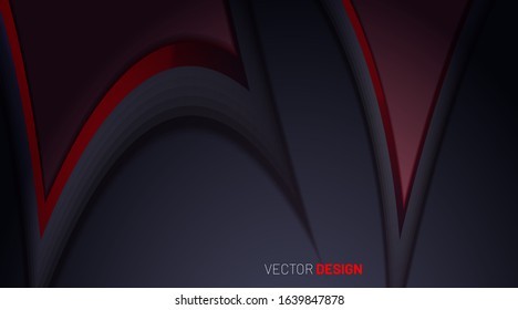 abstract vector background with curved lines and waves. Futuristic concept.