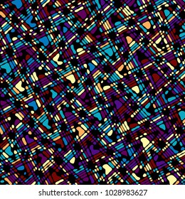 Abstract vector background. Curved psychedelic irregular lines. Pattern based on fractal image.