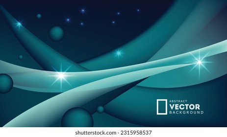 Abstract vector background curves lines stars bg