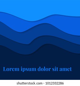 abstract vector background with curves and shadows