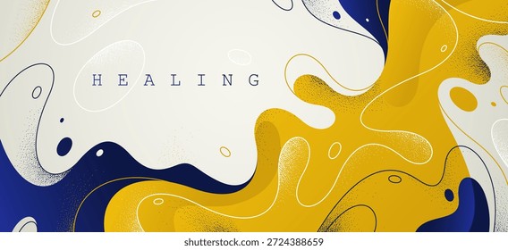 Fondo de Vector Abstractas con Formas fluidas con curvas, lámpara de lava curvas Fondo de pantalla de arte, líneas suaves estilo acuoso amorfo, Formas fundidas que fluyen.