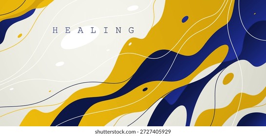 Fondo de Vector Abstractas con Formas fluidas con curvas, lámpara de lava curvas Fondo de pantalla de arte, líneas suaves estilo acuoso amorfo, Formas fundidas que fluyen.