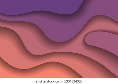 Abstract vector background cutout with soft wave shapes and warm colors
