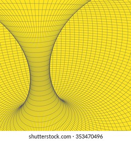 Abstract vector background. Cyberspace grid. 3d technology vector illustration.