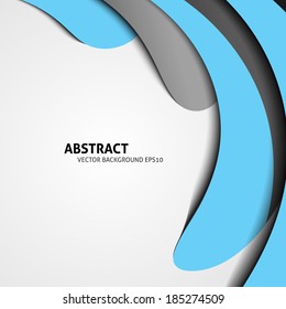 Abstract vector background with dark gray and blue layers. Overlapping shapes. Space for text or message