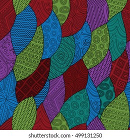 Abstract vector background. 
Decorative ethnic seamless pattern. 