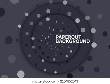Abstract vector background with Deep blue dark layered paper cut. Deep blue dark banner, geometric brochure layer illustration 