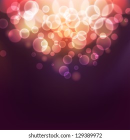 Abstract vector background with defocused bokeh circles with place for text, eps10 illustration with clipping mask