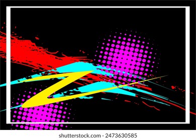 abstract vector background design with brightly colored stripes and spots