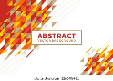Abstract vector background design. The color combination of red, orange, yellow and brown. Set in artistic style.