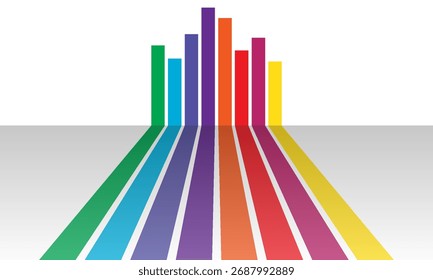 Diseño Abstractas del fondo del Vector con la Perspectiva colorida de las rayas, Vector eps10