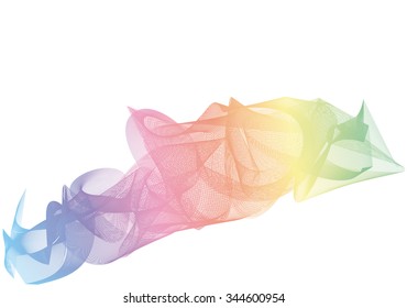 Abstract vector background design. Colorful Rainbow in white background