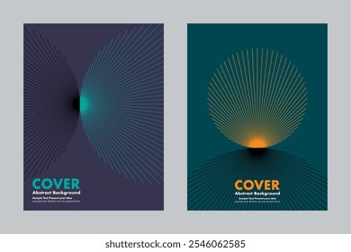 Abstract vector background design featuring radiant lines forming dynamic shapes, perfect for digital and print applications.