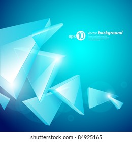 Abstract vector background for design with glass elements