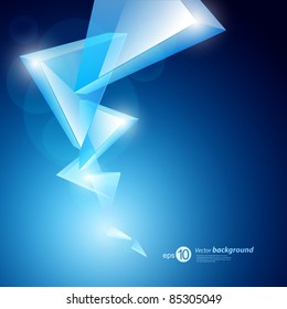 Abstract vector background for design with glass elements