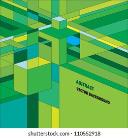 Abstract vector background for design in green tones
